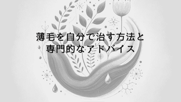 薄毛を自分で治す方法と専門的なアドバイス