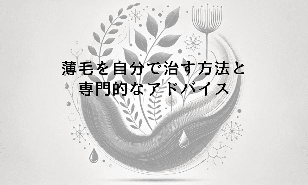 薄毛を自分で治す方法と専門的なアドバイス