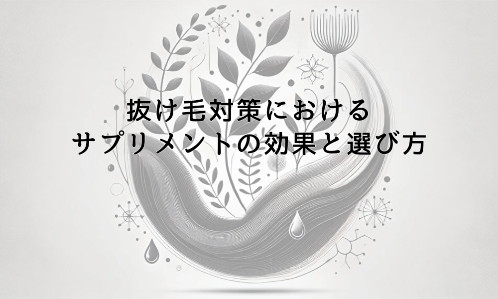 抜け毛対策におけるサプリメントの効果と選び方