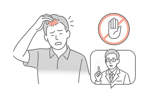 ミノキシジル外用薬の副作用と対処法イラスト