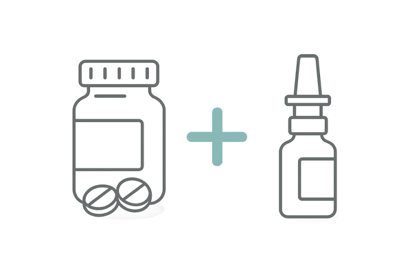 内服薬+外用薬の2本柱イメージ