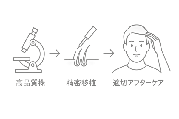 生着率を高める3つの要因フローチャート