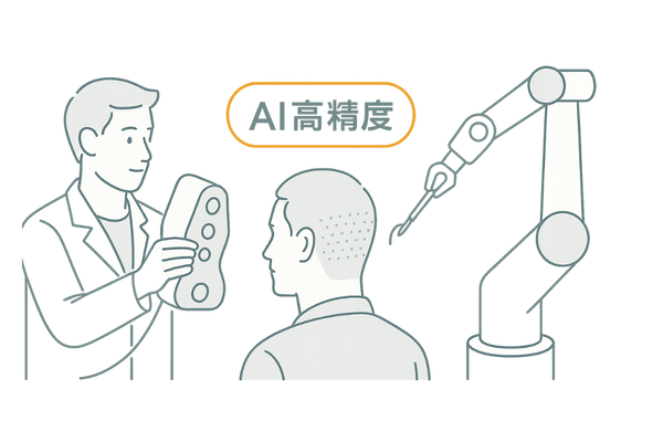 ロボット植毛ARTASのAIスキャン&採取図