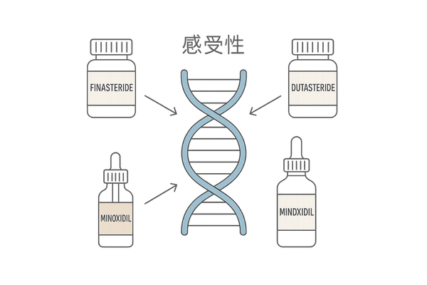 遺伝子検査で分かる治療薬適性フロー図