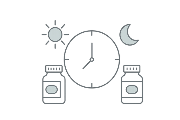 ミノキシジル朝夜使用タイミング図