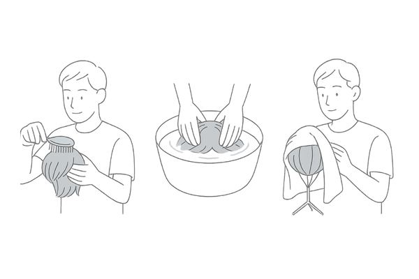 ウィッグの日常ケア:ブラッシングと押し洗い