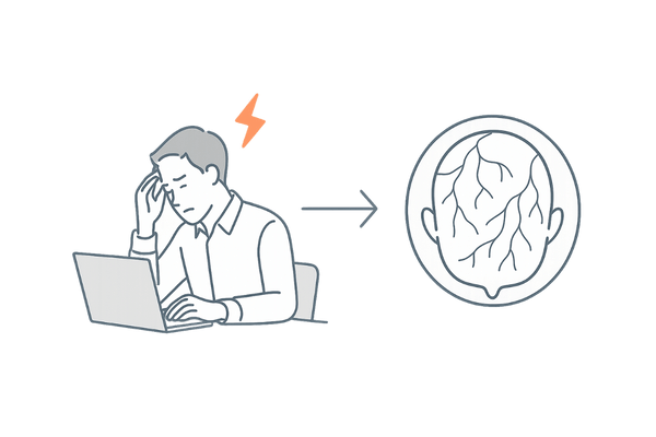 仕事ストレスと血行低下のメカニズム