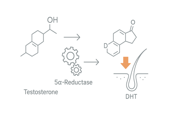 テストステロン→5αリダクターゼ→DHT→毛根の流れ