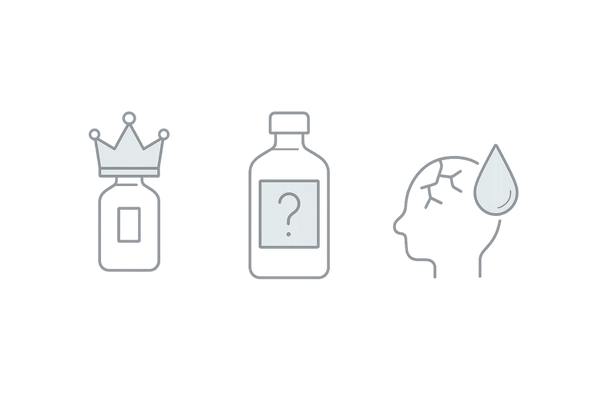 育毛剤選びの失敗3例:ブランド盲信/成分未確認/頭皮タイプ不一致