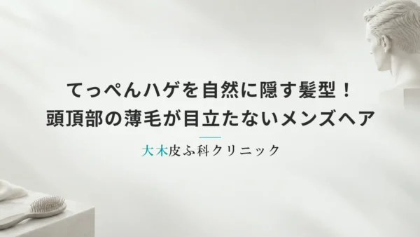 てっぺんハゲを自然に隠す髪型！頭頂部の薄毛が目立たないメンズヘア