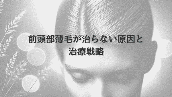 女性の前頭部薄毛が治らない原因と専門医による治療戦略