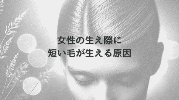 女性の生え際に短い毛が生える原因と専門医による治療法