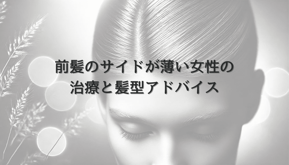 前髪のサイドが薄い女性に向けた治療と髪型アドバイス