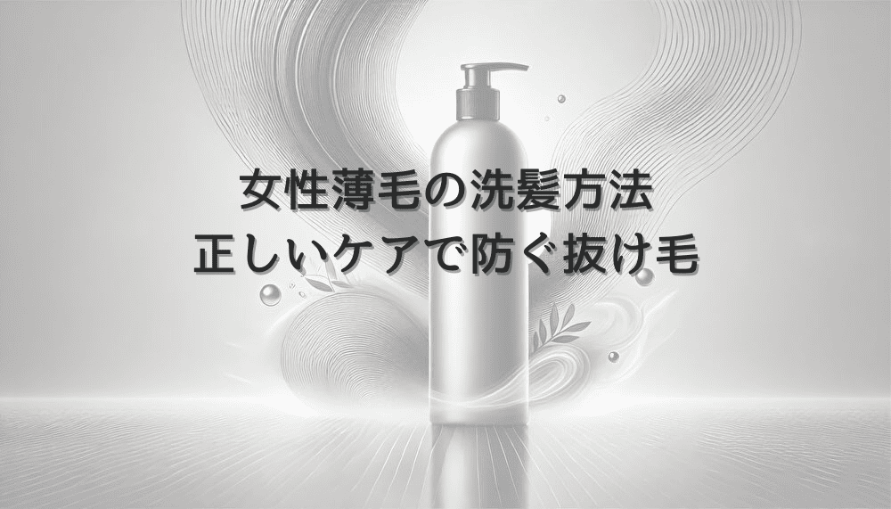 女性薄毛の洗髪方法｜正しいケアで防ぐ抜け毛