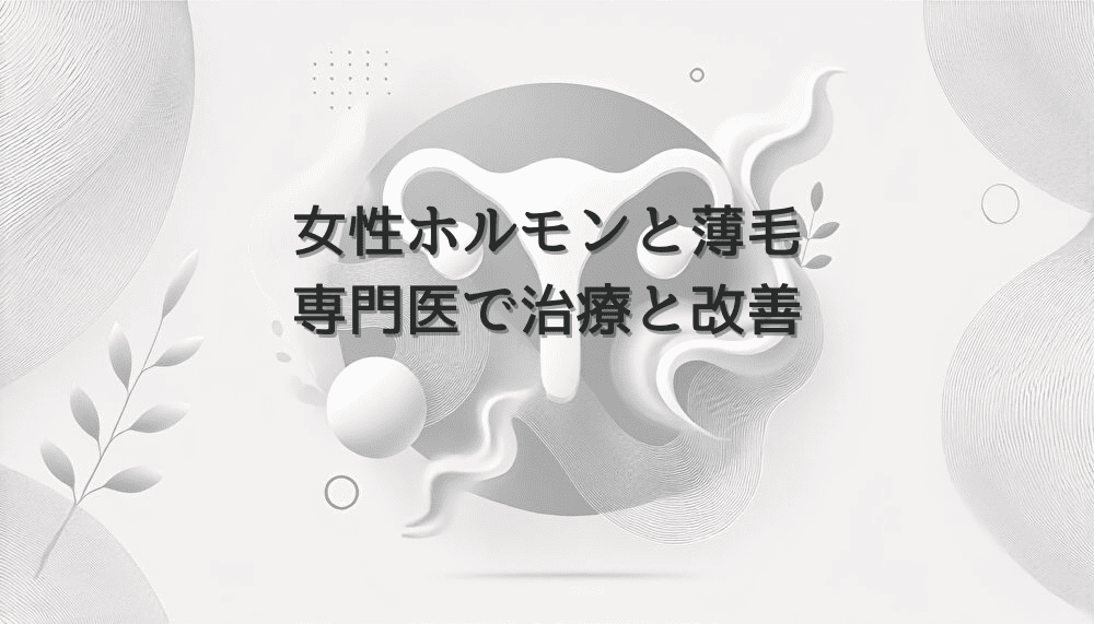 女性ホルモンと薄毛の関係｜専門医による治療と改善法