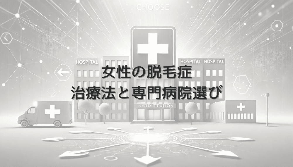女性の脱毛症でおすすめの治療法と専門病院選び