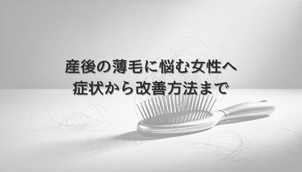 産後の薄毛に悩む女性へ - 抜け毛の症状から改善方法まで