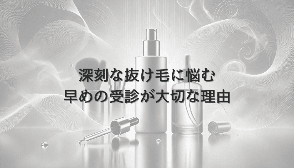 深刻な抜け毛に悩む女性のための治療法｜早めの受診が大切な理由