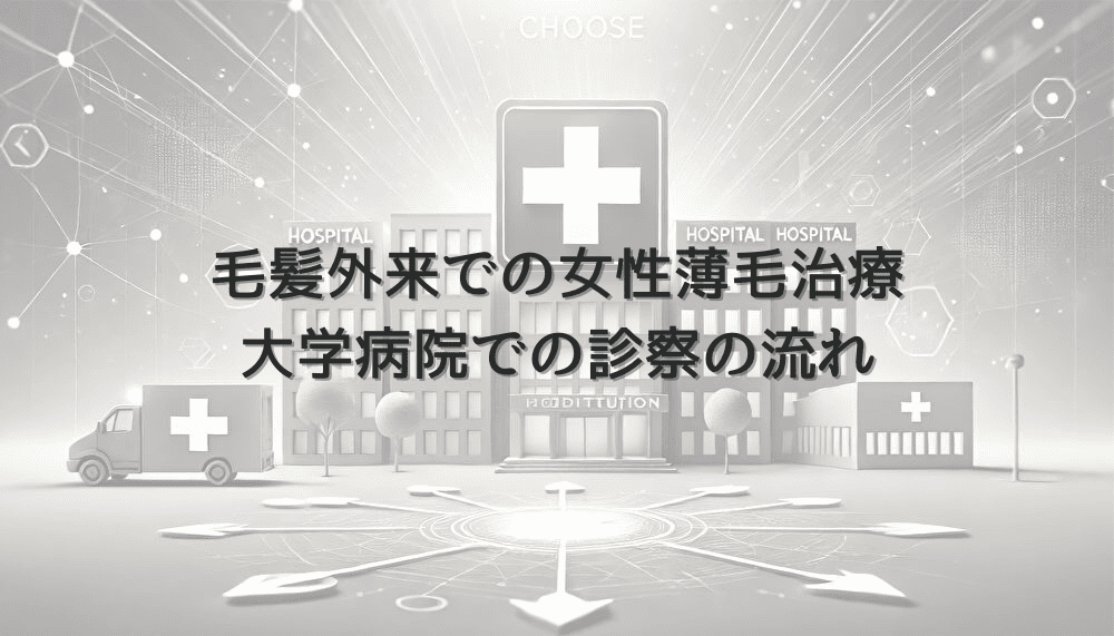 毛髪外来での女性薄毛治療｜大学病院での診察の流れ