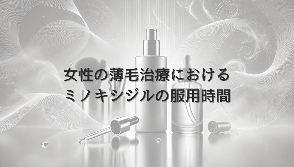 女性の薄毛治療におけるミノキシジルの服用時間｜効果的な使用法