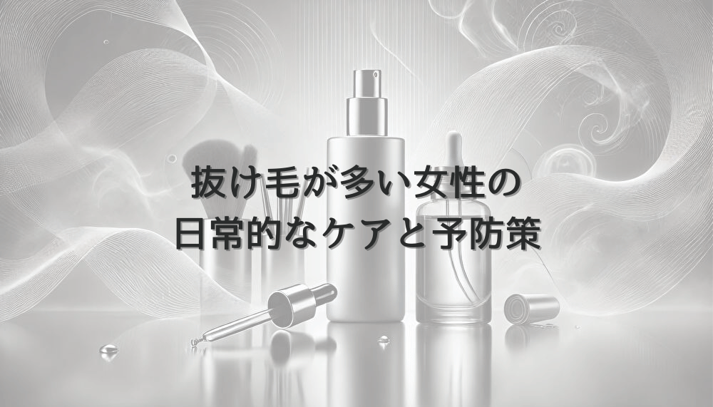 抜け毛が多い女性へ - 日常的なケアと予防策