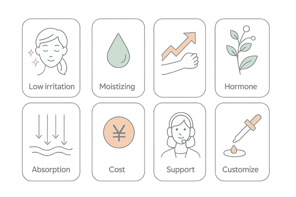 女性用育毛剤TOP8 比較グリッド