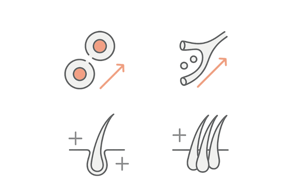 ミノキシジル1%の2大作用と期待効果(図解)