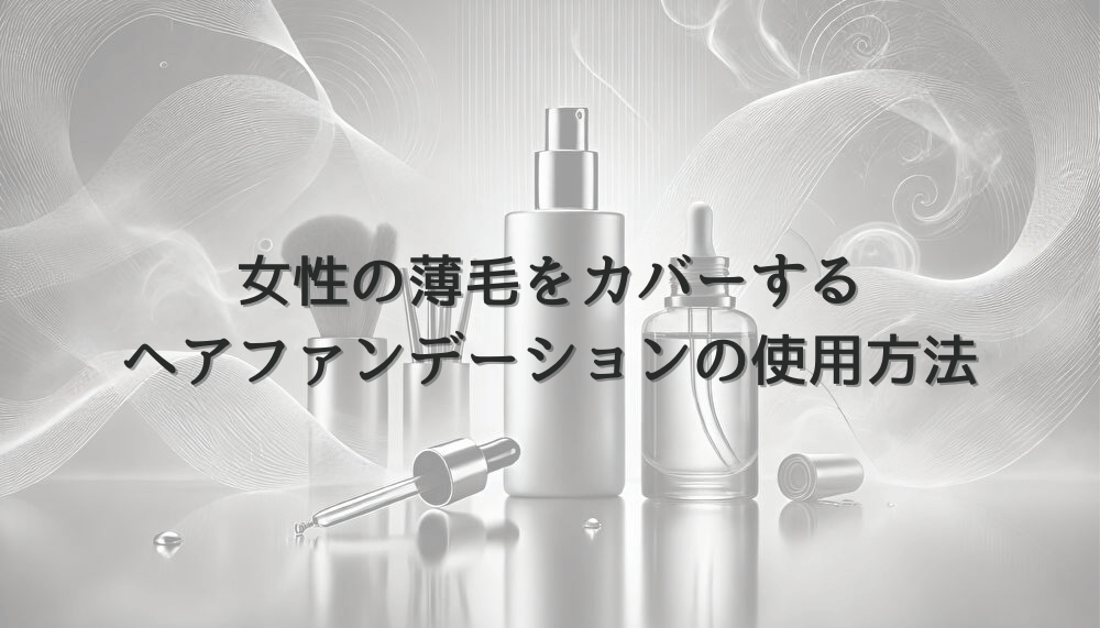 女性の薄毛をカバーするヘアファンデーションの使用方法