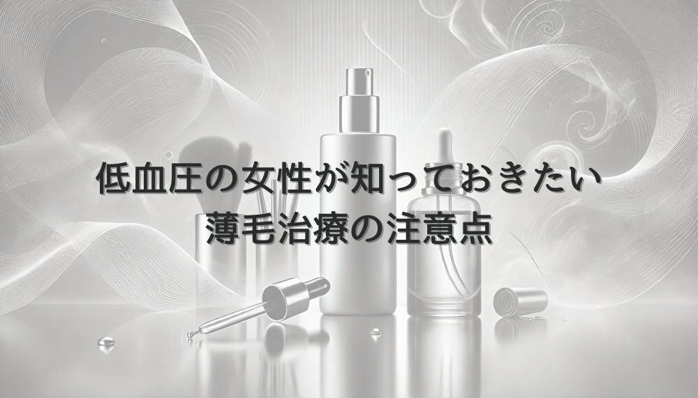 低血圧の女性が知っておきたい薄毛治療の注意点