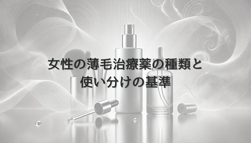 女性の薄毛治療薬の種類と使い分けの基準について