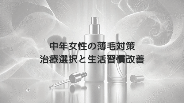 中年女性の薄毛対策における治療選択と生活習慣改善