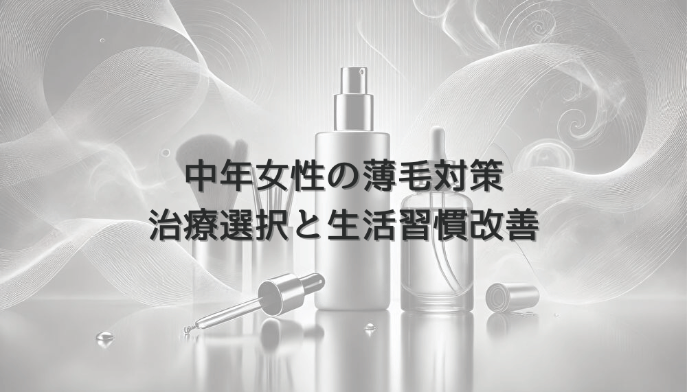 中年女性の薄毛対策における治療選択と生活習慣改善