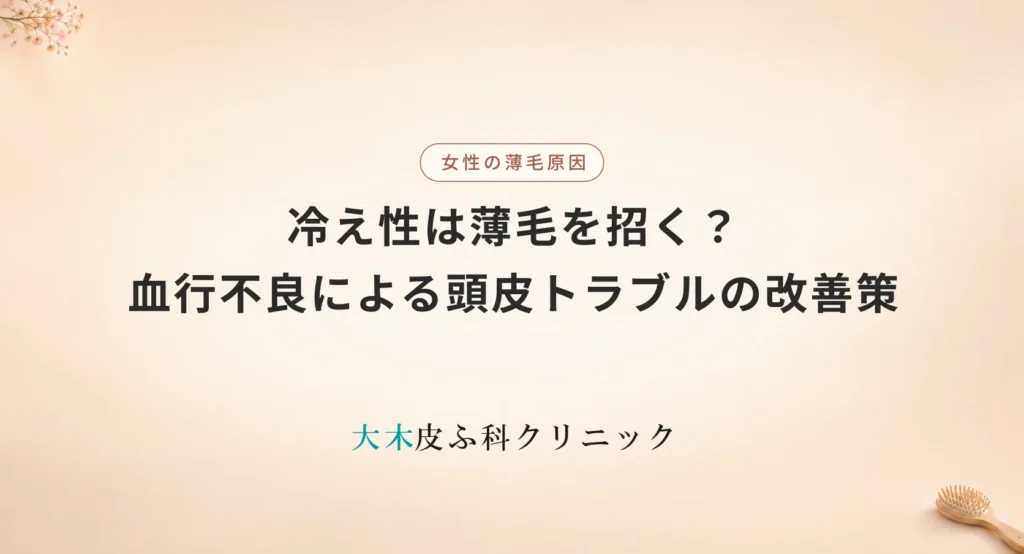 冷え性は薄毛を招く?血行不良による頭皮トラブルの改善策と血流を促す対策法