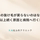 産後の抜け毛が戻らないのはなぜ？1年以上続く原因と病院へ行く目安