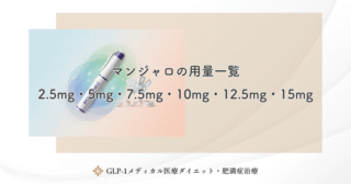 マンジャロの用量一覧｜2.5mg・5mg・7.5mg・10mg・12.5mg・15mg