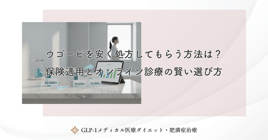 ウゴービを安く処方してもらう方法は？保険適用とオンライン診療の賢い選び方