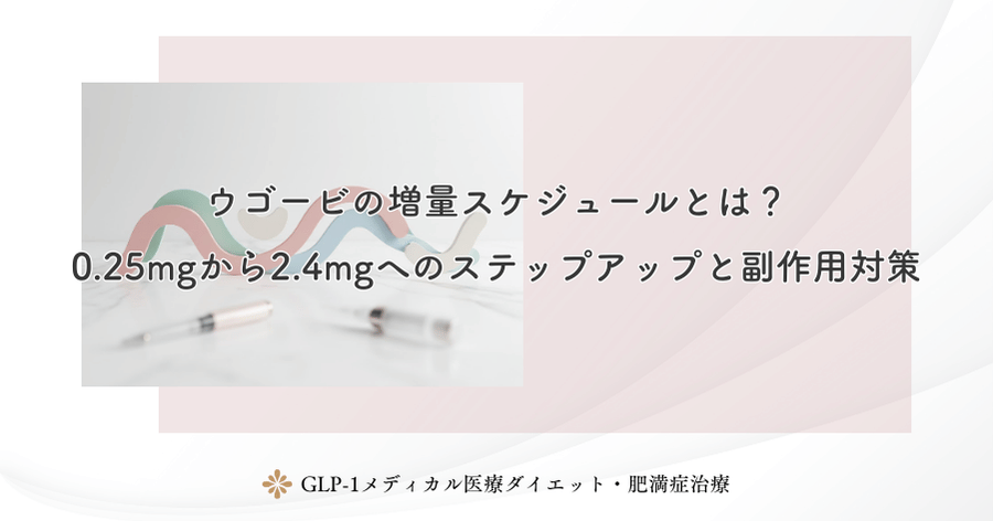 ウゴービの増量スケジュールとは？0.25mgから2.4mgへのステップアップと副作用対策