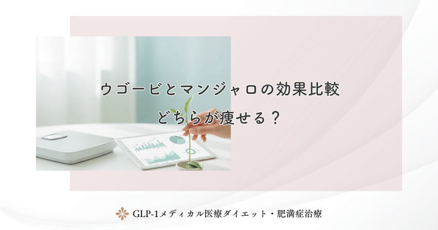 ウゴービとマンジャロの効果比較｜どちらが痩せる？