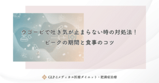 ウゴービで吐き気が止まらない時の対処法！ピークの期間と食事のコツ