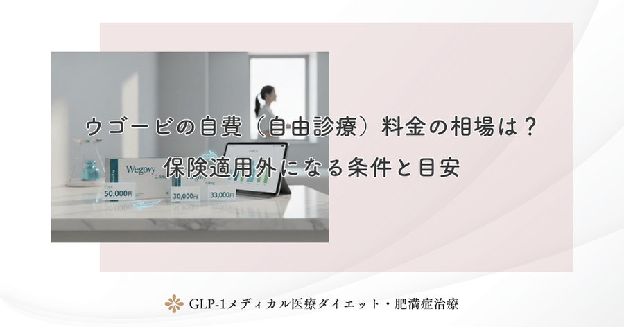 ウゴービの自費（自由診療）料金の相場は？保険適用外になる条件と目安