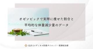 オゼンピックで実際に痩せた割合と平均的な体重減少量のデータ
