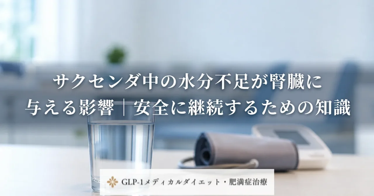 サクセンダ中の水分不足が腎臓に与える影響|安全に継続するための知識