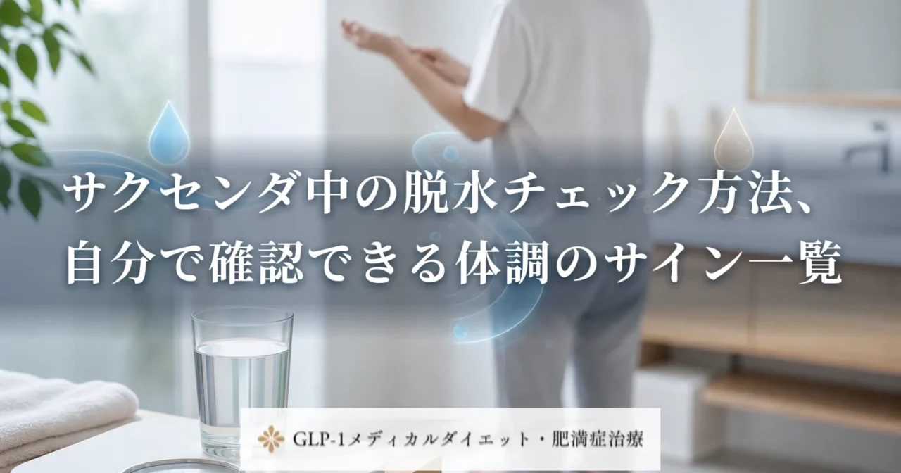 サクセンダ中の脱水チェック方法、自分で確認できる体調のサイン一覧