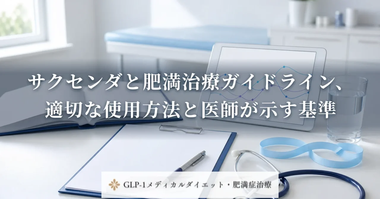 サクセンダと肥満治療ガイドライン、適切な使用方法と医師が示す基準