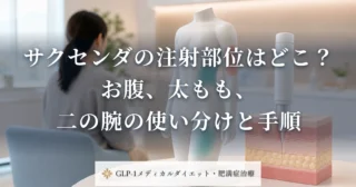 サクセンダの注射部位はどこ？お腹、太もも、二の腕の使い分けと手順
