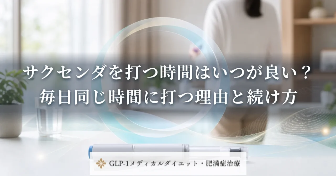 サクセンダを打つ時間はいつが良い？毎日同じ時間に打つ理由と続け方