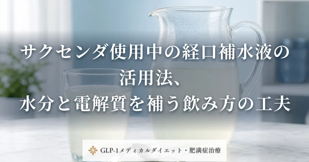 サクセンダ使用中の経口補水液の活用法、水分と電解質を補う飲み方の工夫