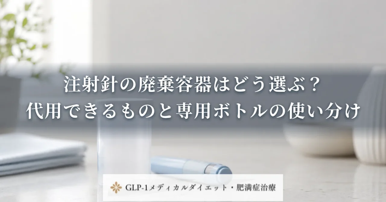 注射針の廃棄容器はどう選ぶ?代用できるものと専用ボトルの使い分け