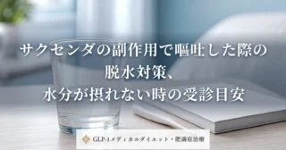 サクセンダの副作用で嘔吐した際の脱水対策、水分が摂れない時の受診目安