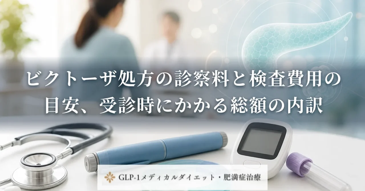 ビクトーザ処方の診察料と検査費用の目安、受診時にかかる総額の内訳